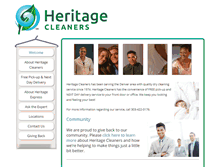 Tablet Screenshot of heritagecleaners.com